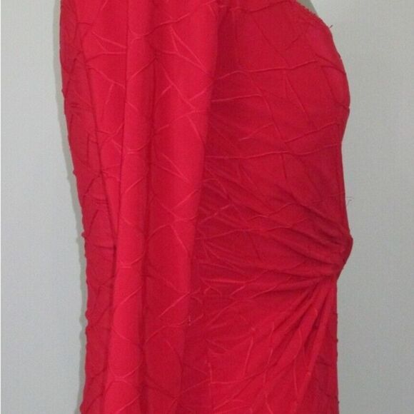 Wrapper Vintage Red Draped Blouse Womens Size L Textured 3/4 Sleeve - Picture 4 of 4